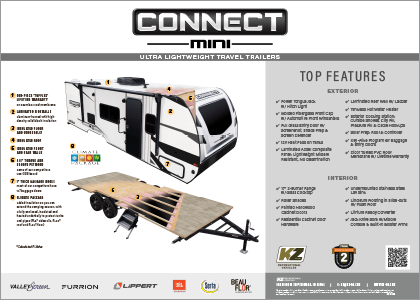 2024 KZ RV Connect Mini Ultra Lightweight Travel Trailers Poster