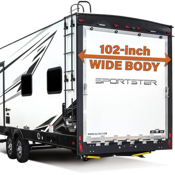2024 KZ RV Sportster 331TH13 Fifth Wheel Toy Hauler Exterior 102 Inch Wide Body