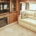 2016 KZ RV Durango Gold G380FLF Fifth Wheel Sofa Right and Entertainment Center