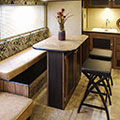 2016 KZ RV Sportsmen Show Stopper LE Special S282BHSS Travel Trailer Dinette Bench and Bar Stools