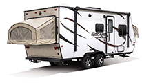 2017 KZ RV Escape E180RBT Travel Trailer Exterior Tent Out