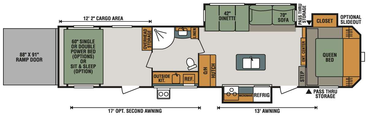 2017 Sportster 352TH12 Fifth Wheel Toy Hauler | KZ RV