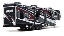 2017 KZ RV Venom V3911TK Fifth Wheel Toy Hauler Optional Full Paint Package Exterior