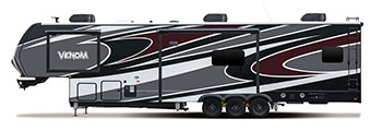 2017 KZ RV Venom V3911TK Fifth Wheel Toy Hauler Optional Full Paint Package Exterior