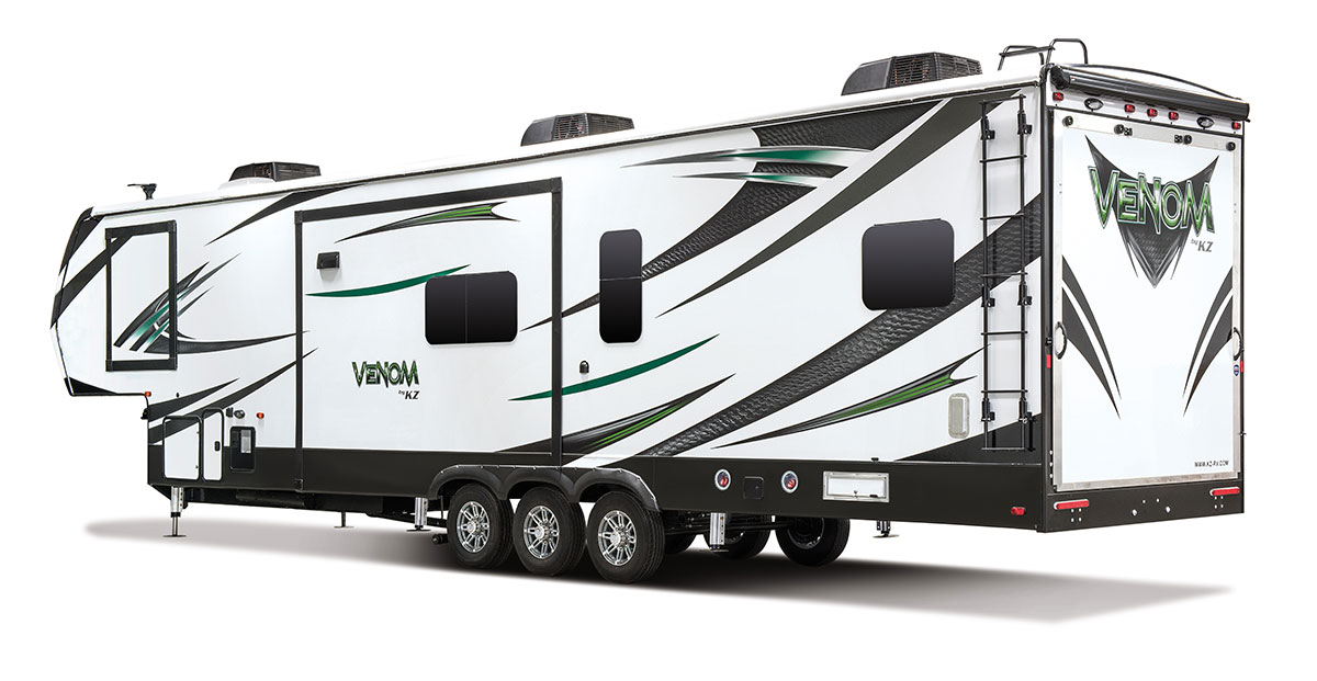 【k】 2017 Venom V4111TK Luxury Fifth Wheel Toy Hauler | KZ RV