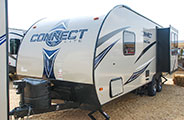 2018 KZ RV Connect Lite C221RD Travel Trailer Exterior Front 3-4 Off Door Side