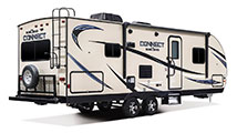 2018 KZ RV Connect C241RLK Travel Trailer Exterior Rear 3-4 Door Side
