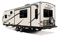 2018 KZ RV Connect C261RL Travel Trailer Exterior Rear 3-4 Off Door Side