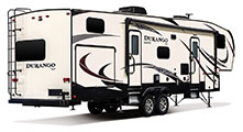 2018 KZ RV Durango 1500 D292BHT Fifth Wheel Exterior Rear 3-4 Door Side