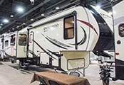 2018 KZ RV Durango D325RLT Fifth Wheel Show Exterior Front 3-4 Door Side