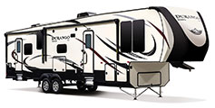 2018 KZ RV Durango 2500 D340FLT Fifth Wheel Exterior Front 3-4 Door Side