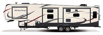 2018 KZ RV Durango 2500 D343MBQ Fifth Wheel Exterior Side Profile Off Door Side