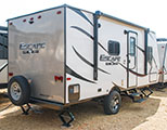 2018 KZ RV Escape E181RB Travel Trailer Exterior Rear 3-4 Door Side