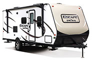 2018 KZ RV Escape E191SS Travel Trailer Exterior Front 3-4 Door Side