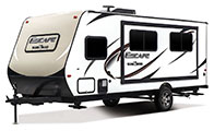 2018 KZ RV Escape E191SS Travel Trailer Exterior Front 3-4 Off Door Side