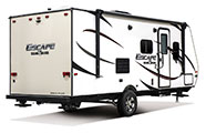 2018 KZ RV Escape E191SS Travel Trailer Exterior Rear 3-4 Door Side