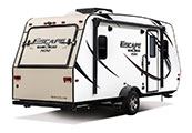 2018 KZ RV Escape Mini M181KST Travel Trailer Exterior Rear 3-4 Door Side