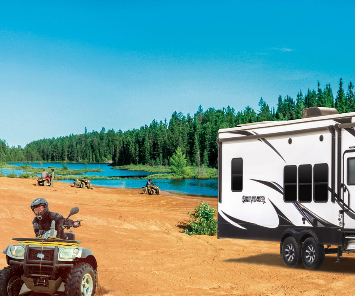 2018 Sidewinder Fifth Wheel Toy Hauler with ATVs