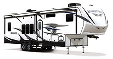 2018 KZ RV Sidewinder 3517DK Fifth Wheel Toy Hauler Exterior Front 3-4 Door Side