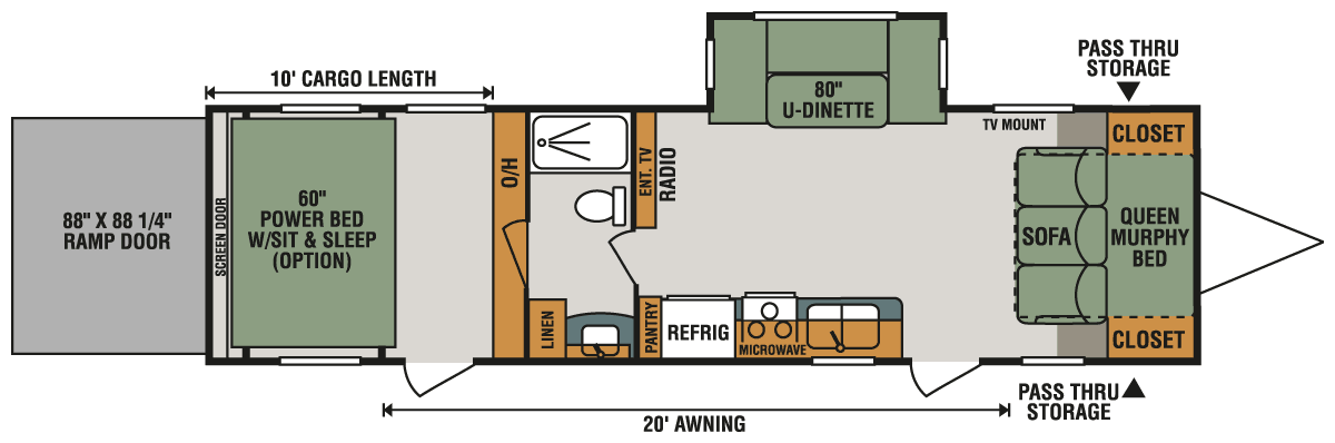 2018 Sportster 311THR10 Travel Trailer Toy Hauler | KZ RV
