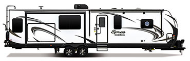 2018 KZ RV Spree S343RSK Travel Trailer Exterior Side Profile Door Side