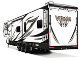 2018 KZ RV Venom V4111TK Fifth Wheel Toy Hauler Exterior Rear 3-4 Off Door Side