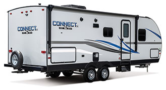 2019 KZ RV Connect SE C231RBKSE Travel Trailer Exterior Rear 3-4 Door Side