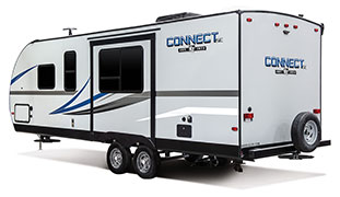 2019 KZ RV Connect SE C231RBKSE Travel Trailer Exterior Rear 3-4 Off Door Side
