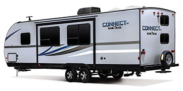 2019 KZ RV Connect SE C261BHKSE Travel Trailer Exterior Rear 3-4 Off Door Side