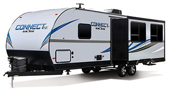 2019 KZ RV Connect SE C271RLSE Travel Trailer Exterior Front 3-4 Off Door Side with Slide Out