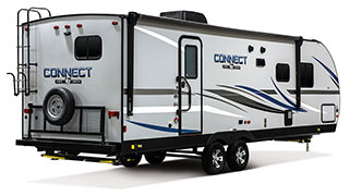 2019 KZ RV Connect C261RB Travel Trailer Exterior Rear 3-4 Door Side