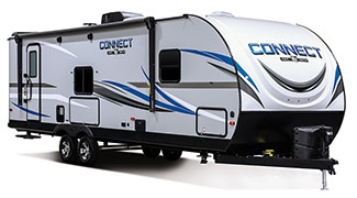 2019 KZ RV Connect C261RKK Travel Trailer Exterior Front 3-4 Door Side