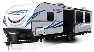 2019 KZ RV Connect C261RKK Travel Trailer Exterior Front 3-4 Off Door Side Slide Out