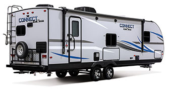 2019 KZ RV Connect C261RKK Travel Trailer Exterior Rear 3-4 Door Side