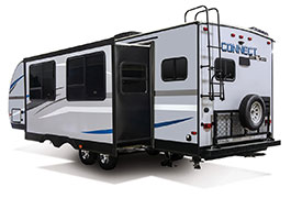 2019 KZ RV Connect C261RKK Travel Trailer Exterior Rear 3-4 Off Door Side Slide Out