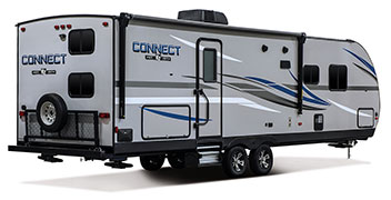 2019 KZ RV Connect C271BHK Travel Trailer Exterior Rear 3-4 Door Side