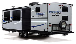 2019 KZ RV Connect C271BHK Travel Trailer Exterior Rear 3-4 Off Door Side Slide Out