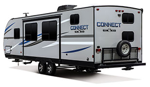 2019 KZ RV Connect C271BHK Travel Trailer Exterior Rear 3-4 Off Door Side