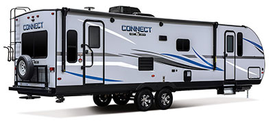 2019 KZ RV Connect C291RL Travel Trailer Exterior Rear 3-4 Door Side