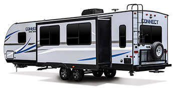 2019 KZ RV Connect C291RL Travel Trailer Exterior Rear 3-4 Off Door Side Slide Out