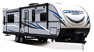 2019 KZ RV Connect C303RL Travel Trailer Exterior Front 3-4 Door Side