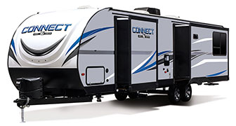 2019 KZ RV Connect C303RL Travel Trailer Exterior Front 3-4 Off Door Side Slide Out