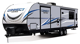 2019 KZ RV Connect C303RL Travel Trailer Exterior Front 3-4 Off Door Side