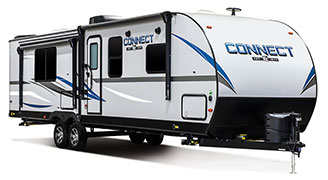 2019 KZ RV Connect C313RK Travel Trailer Exterior Front 3-4 Door Side