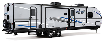 2019 KZ RV Connect C332BHK Travel Trailer Exterior Rear 3-4 Door Side