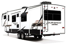 2019 KZ RV Durango D342FLQ Fifth Wheel Exterior Rear 3-4 Off Door Side