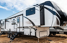2019 KZ RV Durango D342FLQ Fifth Wheel Exterior Front 3-4 Door Side Slide Out