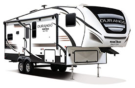 2019 KZ RV Durango Half-Ton D250RES Fifth Wheel Exterior Front 3-4 Door Side