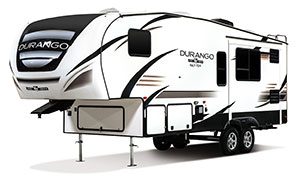 2019 KZ RV Durango Half-Ton D250RES Fifth Wheel Exterior Front 3-4 Off Door Side
