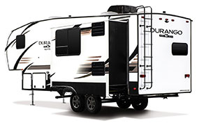 2019 KZ RV Durango Half-Ton D250RES Fifth Wheel Exterior Rear 3-4 Off Door Side Slide Out